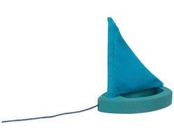 Houten boot met zeil - kindveilig - fantasierijk spel - 1 stuk - hout