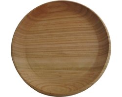 Houten bord - Ø 20 cm - kersenhout - ontbijtbord - onderbord