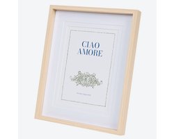 Houten Box Frame Fotolijst Met Echt Glas | Geschikt Voor Foto's van 15 x 20 cm of 13 x 18 cm | 2.5cm Diep | 3D Fotolijst | Beige