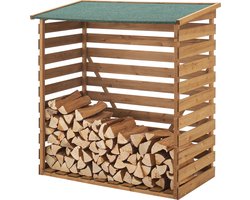 Houten brandhout rek houtopslag 116x64x123 cm