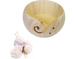 Houten Brei- en Haakkom met Draadopening en Gaten, Ideaal voor Wol, Breien en Creatieve Decoratie