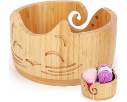 Houten Brei- en Haakkom voor Wol, 17 x 10 cm, Handgemaakt, Lichtgewicht en Draagbaar voor Creatieve Projecten