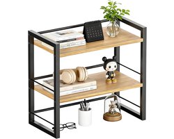 Houten Bureau Organizer, Mini Plank, Opbergrek voor Boeken en Kantoorbenodigdheden, Desk Shelf en Accessoires