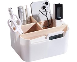 Houten Bureau Organizer van Bamboe, Multifunctionele Opbergdoos voor Kantoorbenodigdheden en Accessoires