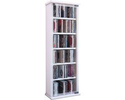 Houten CD DVD-standaard Plankkast Opbergstandaard Klassiek Glazen deur