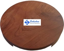 Houten Chakla - Rolplank - Brood Bakken - Handgemaakt Ontwerp - 23 cm Diameter - Bruin