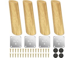 Houten Conische Meubelpoten 15 cm (4 Stuks) voor Sofa, Tafel en Kast - DIY Accessoires voor Meubels