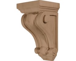 Houten Corbel - Decoratieve Muurconsole - Muurdecoratie Aanbrengen - Traditioneel Devon Ontwerp