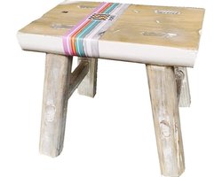 Houten decoratie Kruk