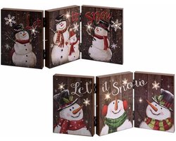 Houten decoratie met licht