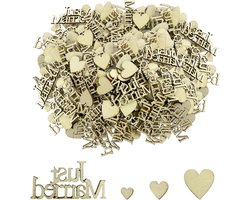 Houten Decoratie Set - Do-It-Yourself Decoratie - Feestfoto Props - Creatief Decor - Tafeldecoratie Pakket met 150 Stuks