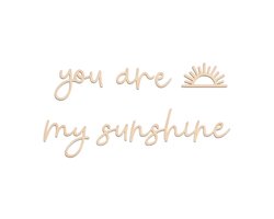 Houten Decoratie 'You are my Sunshine' - 38x29cm - Hout Bordje - Babykamer - Kinderkamer - Interieur - Muur Decoratie