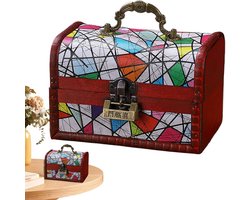 Houten Decoratieve Kist Met Deksel En Slot Rustieke Sieradendoos Of Opbergkist Voor Slaapkamer Woonkamer Terras Als Schatkist Speelgoedkist En Keukenorganisatie