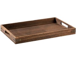 Houten Dienblad 40x28 cm – Duurzaam Paulowniahout – Licht - Handgrepen