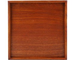 Houten dienblad licht en massief vierkant theeblad - serveerschaal voor koffie en snacks - groot medium klein - 30 x 30 cm dienblad vierkant 70x70