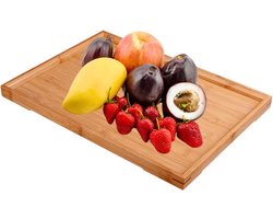Houten Dienblad met Handvatten, Vierkant en Rond, Duurzaam en Natuurlijke Materialen voor Café en Restaurant Decoratie