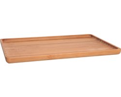 Houten dienblad met opstaande rand 29 x 18,5 cm - Serveerbladen/dienbladen van hout