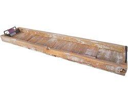 Houten Dienblad - Presentatie Plateau - Decoratief Gebruik - Duurzaam Materiaal - 98 cm Lang - Bruin