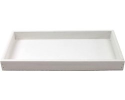Houten Dienblad Rechthoekig Wit 30x15 cm - Decoratief Tafelaccessoire en Moderne Adventskrans Basis