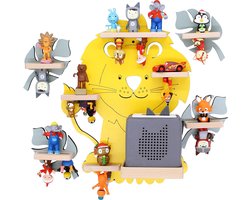Houten dieren leeuw kinderen plank Toniebox figuren wandplank Tonies muziekdoos