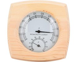 Houten Digitale Sauna Thermometer en Hygrometer - Vochtigheid en Temperatuur Meter voor Sauna, Hot Tubs en Badkamer
