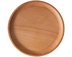 Houten Dinerbord - Taartbord Dienblad - Dim Sum Serveren - Zuiver Hout - 10x10x10 Millimeter - A