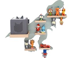 Houten dinosaurus set kinderplankje Toniebox figuren Dino wandplank Tonies muziekdoosje