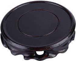 Houten displayvoet voor vaaslamp en theepot - decoratieve woonaccessoire (10cm)