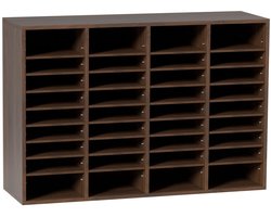 Houten Documenten Organizer – Bureau Sorter – Opbergkast – Postbak – Kantoor Organizer – 36 Vak Compartimenten – Verstelbare Legplanken – Duurzaam P2 Spaanplaat – 99,7x30,5x68 cm