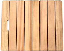 Houten Douchemat - Badmat Hout - Veilig Douchen - Antislip Ontwerp - 60 x 100 cm - Natuurlijk Hout