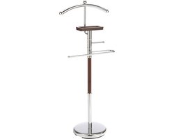 Houten Dressboy met Chroom Afwerking - 110 cm Hoog, Ruimtebesparend Kledingrek voor Dames en Heren
