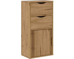 Houten Dressoir met Laden - Kastje voor Hal, Woonkamer of Keuken - 40x24x79 cm