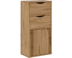 Houten Dressoir met Laden - Kastje voor Hal, Woonkamer of Keuken - 40x24x79 cm