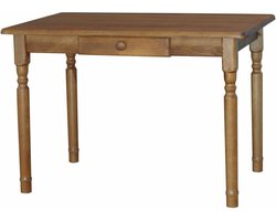 Houten Eettafel - Keukentafel Lade - Gezellig Tafelen - Handgemaakt Grenenhout - 50 x 50 cm - Eiken