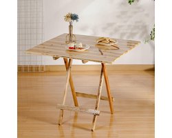 Houten Eettafel - Klaptafel - Kleine Ruimtes - Uitschuifbaar - Opklapbaar - Geel