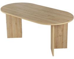 Houten eettafel "Sablin" 180 x 90 x 75 cm - Eik Cadiz