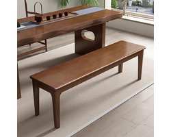 Houten Eettafelbank - Landelijke Halbank - Zitten en Ontspannen - Stabiele Constructie - 120 cm Lengte - Bruin