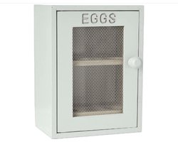 Houten ei-kast, mint/groen
