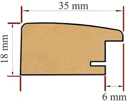 Houten fotolijst 50 x 70 cm - moderne, duurzame lijst voor foto's, puzzels en posters