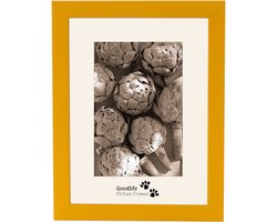 Houten Fotolijst Anitra Geel - 10x15 - Anti-reflectie glas - 18 mm breed profiel - Goodlife Picture Frames