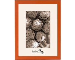 Houten Fotolijst Anitra Oranje-10x15 Anti-reflectie glas