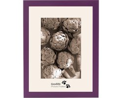 Houten Fotolijst Anitra Paars-15x21 (DIN A5) Anti-reflectie glas - 18 mm breed profiel - Goodlife Picture Frames