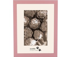 Houten Fotolijst Anitra Roze-35x35 Anti-reflectie glas - 18 mm breed profiel - Goodlife Picture Frames