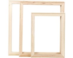 Houten Fotolijst - Canvas Frame - Muur Decoratie - Beschermt Tegen Stof - 50x60cm - Houtkleur