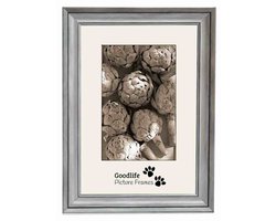 Houten Fotolijst Luna Zilver - 13x18 - Helderglas - 30 mm breed profiel - Goodlife Picture Frames