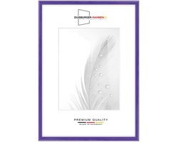 Houten fotolijst smal 50x70 cm in paars hoogglans met anti-reflecterend glas