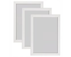 Houten Fotolijst Wit 21x30 cm A4 - Set van 3