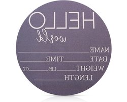 Houten Geboorte Aankondigingsbord voor Baby, Perfect voor Foto Props en Babyshower, Blauwe Kleur