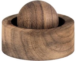 Houten Geurverdeler - Natuurlijke Aroma - Ontspannende Sfeer - Passief Verdampingssysteem - 8x8x6 cm - Walnoot