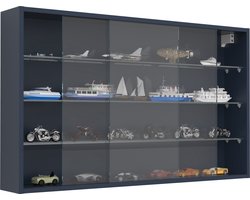 Houten glazen hangende vitrinekast Muur vitrinekast Decoratieve verzamelaar vitrinekast Drivalo XL
